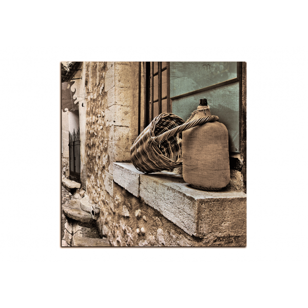 Obraz na plátně - Stará středomořská ulice - čtverec